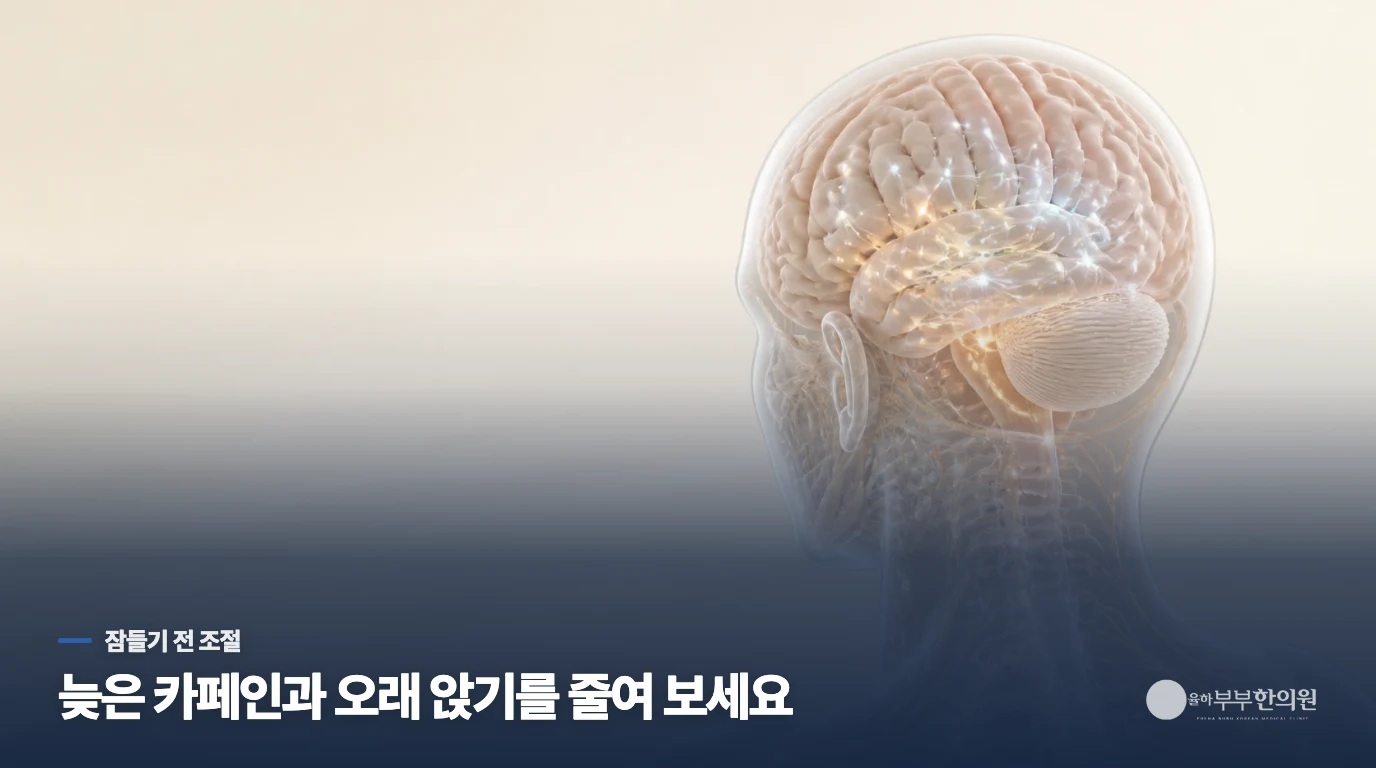잠들기 전 커피와 오래 앉기를 어떻게 줄일까요?