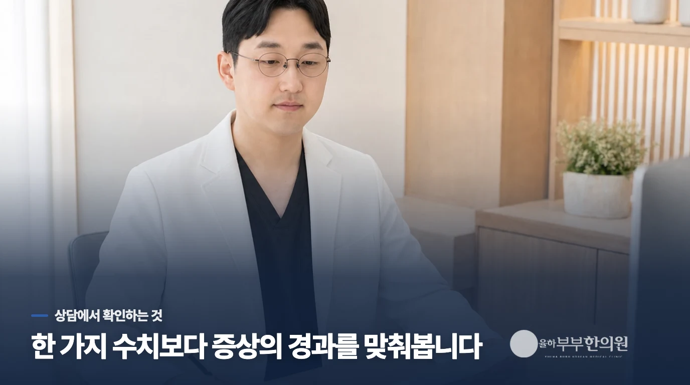 진료에서는 샤워 온도와 피부 반응의 시간을 함께 놓고 봅니다