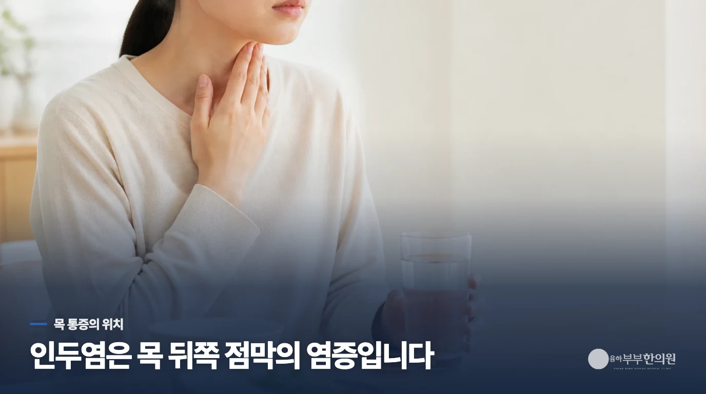인두염은 목 안 어디가 아픈 상태인가요?