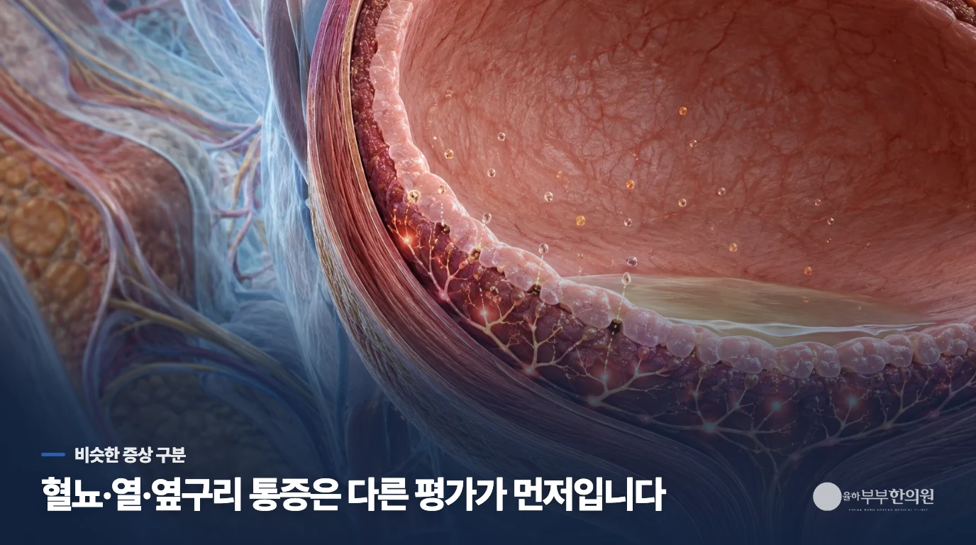 방광통증증후군과 비슷한 원인은 어떻게 나눌까요?