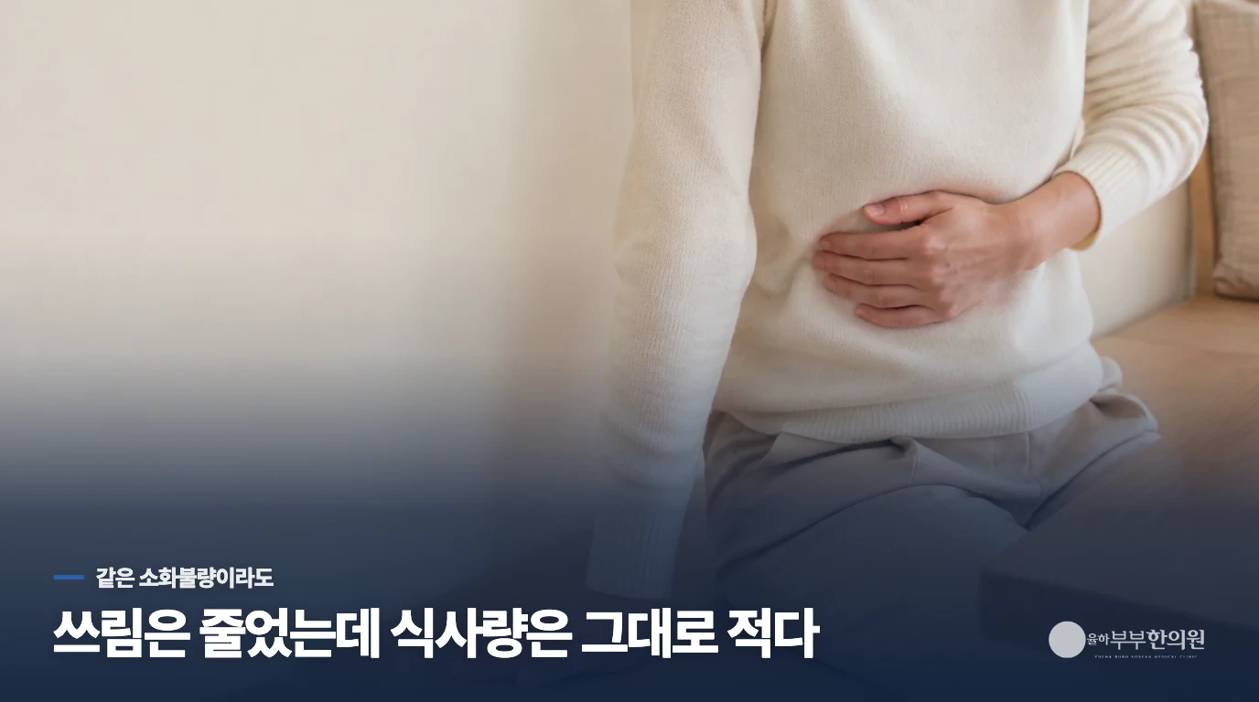 속은 덜 쓰린데, 점심을 반도 못 먹는다면