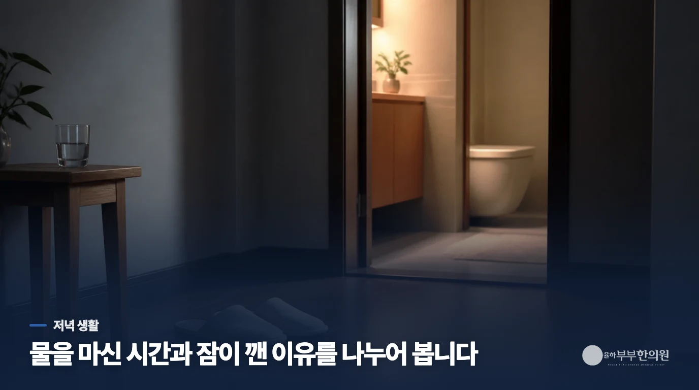 저녁 물만 줄여서는 달라지지 않을 수 있습니다