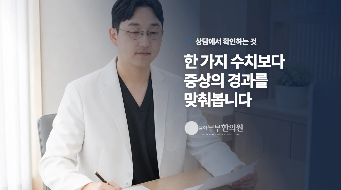 증상과 검사 필요성을 의논하는 일반 상담 예시