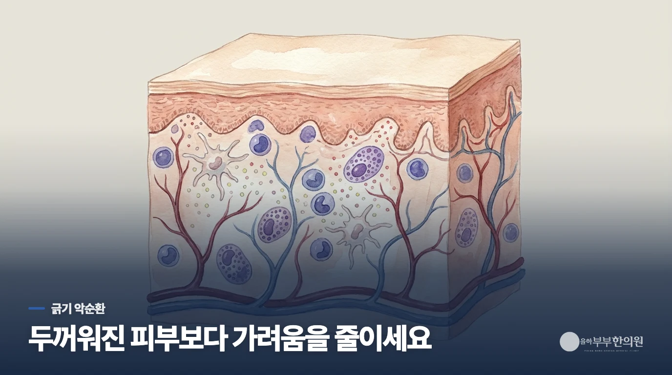 왜 긁을수록 만성습진 피부가 더 두꺼워질까요?