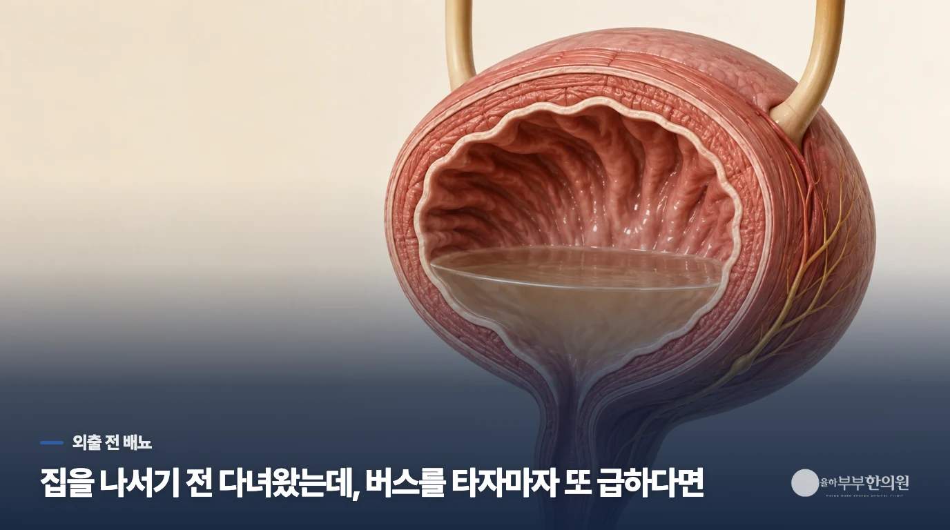 집을 나서기 전 다녀왔는데, 버스를 타자마자 또 급하다면