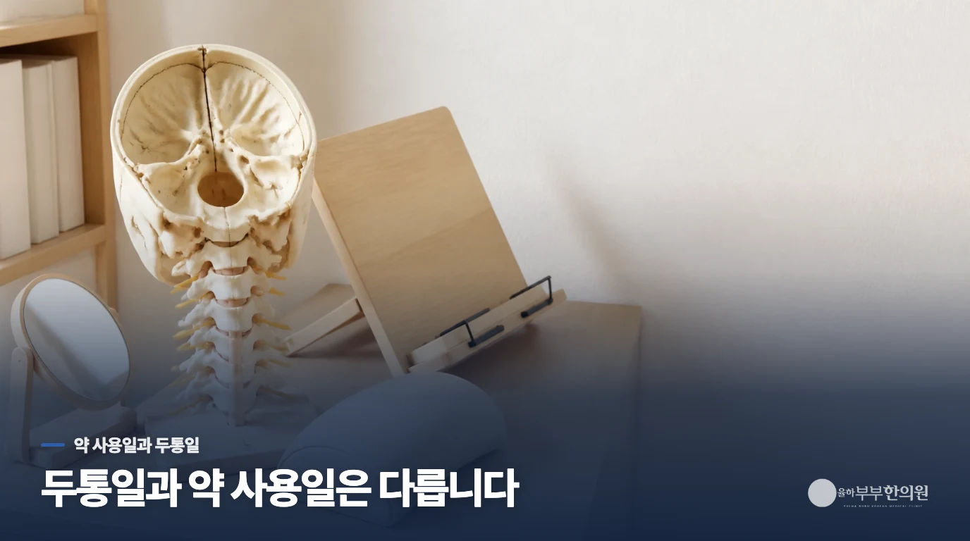 아픈 날과 진통제를 먹은 날은 왜 따로 셀까요?