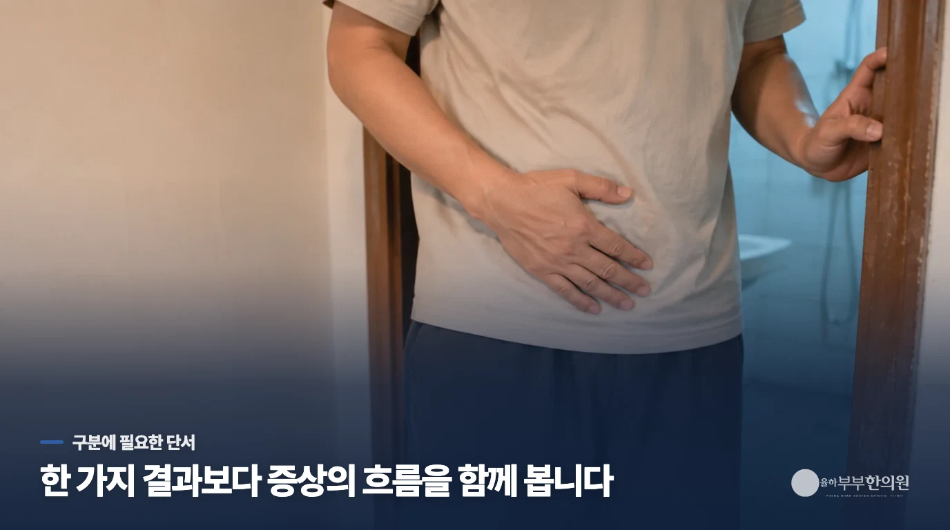 배뇨통이나 혈뇨가 섞이면 평가가 앞섭니다